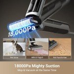 dreame H14 Wet Dry Vacuum Cleaner, 180° Lie-Flat Cordless Vacuum Mop, 140°F Brush Washing, Fast Hot Air Drying in 5Mins, Smart Hard Floor Cleaner Machine with Powerful Suction, Great for Sticky Messes