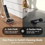 dreame H14 Wet Dry Vacuum Cleaner, 180° Lie-Flat Cordless Vacuum Mop, 140°F Brush Washing, Fast Hot Air Drying in 5Mins, Smart Hard Floor Cleaner Machine with Powerful Suction, Great for Sticky Messes