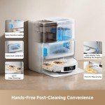 Mova P50 Pro Ultra Robot Vacuum with Removable & Liftable Mop, 19,000Pa Suction with Anti-Tangle Brush, Side Brush Extensive Cleaning, 167℉ Mop & Washboard Self Drying & Cleaning, Auto Empty & Refill