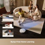 Mova P50 Pro Ultra Robot Vacuum with Removable & Liftable Mop, 19,000Pa Suction with Anti-Tangle Brush, Side Brush Extensive Cleaning, 167℉ Mop & Washboard Self Drying & Cleaning, Auto Empty & Refill