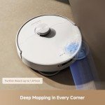 Mova P50 Pro Ultra Robot Vacuum with Removable & Liftable Mop, 19,000Pa Suction with Anti-Tangle Brush, Side Brush Extensive Cleaning, 167℉ Mop & Washboard Self Drying & Cleaning, Auto Empty & Refill