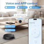 AIRROBO Robot Vacuum and Mop, 3000Pa Powerful Suction Robot Vacuum Cleaner with Self-Charging, Wi-Fi/App/Voice Control, Advanced Obstacle Avoidance, Slim Design, Ideal for Pet Hair, Hard Floor,Carpet