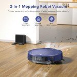 Robot Vacuum and Mop Combo, 2-in-1 Robot Vacuum Cleaner with Strong Suction, Compatible with APP/Home Integration, Schedule, Long battery life, Tangle-free, Ideal for Pet hair and Low Pile carpets