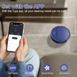 Robot Vacuum and Mop Combo, 2-in-1 Robot Vacuum Cleaner with Strong Suction, Compatible with APP/Home Integration, Schedule, Long battery life, Tangle-free, Ideal for Pet hair and Low Pile carpets