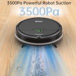 HiKiNS Upgraded Version Robot Vacuum Cleaner, 3500Pa Super Thin Robotic Vacuum, 120Mins Max, Tangle Free, Automatic,Pet Hair Robot Vacuum for Floor, Low Carpet,Black