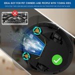 HiKiNS Upgraded Version Robot Vacuum Cleaner, 3500Pa Super Thin Robotic Vacuum, 120Mins Max, Tangle Free, Automatic,Pet Hair Robot Vacuum for Floor, Low Carpet,Black