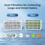 SMOROBOT Cordless Pool Cleaning Robot for Inground Pools up to 2500 Sq.ft – Dual Filtration, Weekly Timer, Ultra-Powerful Suction, Enhanced Wall-Climbing Brush & Smart Navigation for Deep Cleaning
