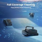 SMOROBOT Cordless Pool Cleaning Robot for Inground Pools up to 2500 Sq.ft – Dual Filtration, Weekly Timer, Ultra-Powerful Suction, Enhanced Wall-Climbing Brush & Smart Navigation for Deep Cleaning