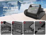 SMOROBOT Cordless Pool Cleaning Robot for Inground Pools up to 2500 Sq.ft – Dual Filtration, Weekly Timer, Ultra-Powerful Suction, Enhanced Wall-Climbing Brush & Smart Navigation for Deep Cleaning