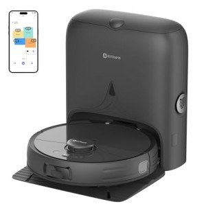 Robot Vacuum and Mop Combo, V5 Self-Emptying 8500PA Suction, Hair Tangle Cutterâ„¢, 75-Day Capacity, Laser Toy for Pet All-in-One Station, Robotic Vacuum Cleaner for Pet Hair, Hard Floors, Carpet