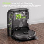 Robot Vacuum and Mop Combo, V5 Self-Emptying 8500PA Suction, Hair Tangle Cutter™, 75-Day Capacity, Laser Toy for Pet All-in-One Station, Robotic Vacuum Cleaner for Pet Hair, Hard Floors, Carpet