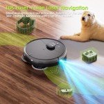 Robot Vacuum and Mop Combo, V5 Self-Emptying 8500PA Suction, Hair Tangle Cutter™, 75-Day Capacity, Laser Toy for Pet All-in-One Station, Robotic Vacuum Cleaner for Pet Hair, Hard Floors, Carpet