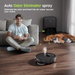 Robot Vacuum and Mop Combo, V5 Self-Emptying 8500PA Suction, Hair Tangle Cutter™, 75-Day Capacity, Laser Toy for Pet All-in-One Station, Robotic Vacuum Cleaner for Pet Hair, Hard Floors, Carpet