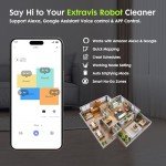 Robot Vacuum and Mop Combo, V5 Self-Emptying 8500PA Suction, Hair Tangle Cutter™, 75-Day Capacity, Laser Toy for Pet All-in-One Station, Robotic Vacuum Cleaner for Pet Hair, Hard Floors, Carpet