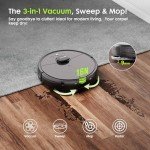 Robot Vacuum and Mop Combo, V5 Self-Emptying 8500PA Suction, Hair Tangle Cutter™, 75-Day Capacity, Laser Toy for Pet All-in-One Station, Robotic Vacuum Cleaner for Pet Hair, Hard Floors, Carpet