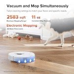 roborock Q7 Max Robot Vacuum and Mop Combo, 30-Level Water Flow Control, 4200Pa Suction, PreciSense LiDAR Navigation, No-Go Zone, No-Mop Zone, App & Voice Control, Ideal for Pet Hair