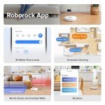 roborock Q7 Max Robot Vacuum and Mop Combo, 30-Level Water Flow Control, 4200Pa Suction, PreciSense LiDAR Navigation, No-Go Zone, No-Mop Zone, App & Voice Control, Ideal for Pet Hair
