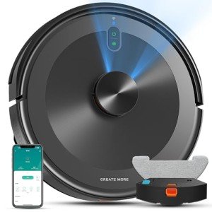 Bagotte Robot Vacuum and Mop Combo with Mapping, 4000Pa Super Suction, 4-in-1 Sweeping Robot, Laser Radar Navigation, Forbidden Zone, Vacuum Cleaner Robot for Pet Hair, Carpets, Hard Floor