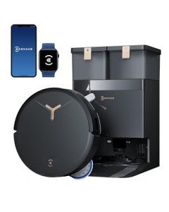 ECOVACS DEEBOT T50 MAX PRO Omni Robot Vacuum and Mop, 18,500Pa Suction, 18mm Auto-Lift, ZeroTangle &TruEdge 2.0, AIVI 3.0 Obstacle Avoidance, Auto Hot Water Mop Wash/Dry/Refill, Self-Emptying