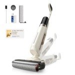 Mova K30 Wet Dry Vacuum Cleaner, 180° Lie-Flat Reach Smart Vacuum Mop, 140°F Hot Air Drying, 0in Dual-Edge Cleaning, Powerful 18000Pa Suction Floor Cleaner for Hard Floors Pet Hair