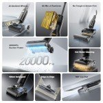 roborock F25 ALT Vacuum Mop,Wet Dry Vacuum Cleaner, Cordless Hard Floor Cleaner with 20000Pa, Smart Electric Mop with AI Assistant Wheels, 194°F Hot Air Flash Drying & Hot Water Self Cleaning Mopping