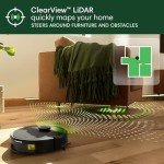 Roomba 105 Vac Robot Vacuum + AutoEmpty Dock - Self-Empties for 75 Days, Easy to use, Intense Power-Lifting Suction, LiDAR Navigation, Multi-Surface Cleaning, Cleans in Neat Rows, Works with Alexa