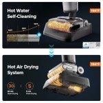 roborock F25 ALT Vacuum Mop,Wet Dry Vacuum Cleaner, Cordless Hard Floor Cleaner with 20000Pa, Smart Electric Mop with AI Assistant Wheels, 194°F Hot Air Flash Drying & Hot Water Self Cleaning Mopping