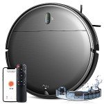 Robot Vacuum and Mop, 2 in 1 Robotic Vacuum Cleaner with Schedule, App/Voice, Slim Mopping Vacuum Robot with Watertank and Dustbin, Self-Charging, Easy of Use, Ideal for Hard Floor, Pet Hair, Carpet
