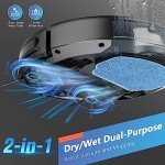 Robot Vacuum and Mop, 2 in 1 Robotic Vacuum Cleaner with Schedule, App/Voice, Slim Mopping Vacuum Robot with Watertank and Dustbin, Self-Charging, Easy of Use, Ideal for Hard Floor, Pet Hair, Carpet
