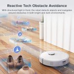 roborock Qrevo Curv S5X Robot Vacuum and Mop, 17000Pa Suction, Zero-Tangling Design, FlexiArm Side Brush & Mop, Smart Obstacle Avoidance, Self-Washing & Drying, Self-Emptying, Perfect for Carpet