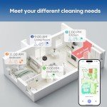 eitton Robot Vacuum and Mop with Mapping, 5000Pa Robotic Vacuums with LiDAR Navigation,No-Go Zones,Wi-Fi/App/Alexa Control, Self-Recharging Vacuum Robot for Pet Hair,Hard Floor,Carpet