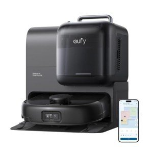 eufy E28 Omni Robot Vacuum and Mop Combo,HydroJet System,with Portable Deep Cleaner for Carpet,20,000Pa Turbo Suction,Zero-Tangling,Corner to Edge Deep Cleaning,with auto All-in-One Station