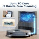 AIRROBO T25+ Robot Vacuum and Mop Combo, 5500Pa Suction, Pet Area Smart Boost, Carpet Detection, Tangle-Free Brush, LDS Mapping, APP Control, 3.5L Self-Empty Bin for Hard Floors, Carpets, Pet Hair.