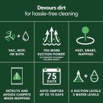 Roomba 105 Combo Robot Vacuum & Mop + AutoEmpty Dock - Self-Empties for 75 Days, Intense Power-Lifting Suction, LiDAR Navigation, Multiple Cleaning Modes, Avoids Mopping Carpet