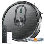 Robot Vacuum and Mop Combo, 2 in 1 Vacuuming & Mopping Robot with Schedule, App/Bluetooth/Voice, 3200Pa Max Suction, Self-Charging Robot Vacuum Cleaner, Slim, Ideal for Pet Hair, Hard Floor, Carpet