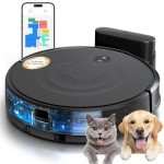 Kokaidia Robot Vacuum and Mop Combo, LiDAR Navigation, Ultra Slim Design, 9000Pa Suction Robotic Vacuum Cleaner – 200 Min Runtime, Auto Recharge, Customizable Cleaning for Pet Hair, Hard Floors