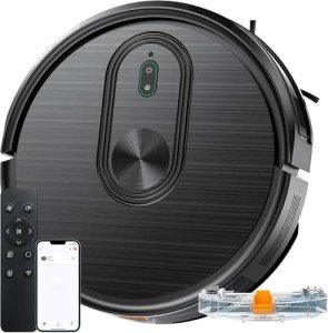 Robot Vacuum and Mop Combo, 2 in 1 Vacuuming & Mopping Robot with Schedule, App/Bluetooth/Voice, 3200Pa Max Suction, Self-Charging Robot Vacuum Cleaner, Slim, Ideal for Pet Hair, Hard Floor, Carpet