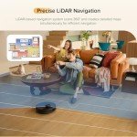 roborock Q7 M5 Robot Vacuum and Mop Combo, 10,000Pa HyperForce Suction, Robotic Vacuum Cleaner, Dual Anti-Tangle System, APP-Controlled Mopping, LiDAR Navigation, for Pet Hair and Carpet, Black