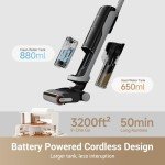 DREAME H14 Pro Wet Dry Vacuum Cleaner, 180° Lie-Flat Vacuum Mop, 140°F Washing and Fast Hot Air Drying, Powerful 18kPa Suction Floor Cleaner Machine, Easy GlideWheel Movement, Smart App Control