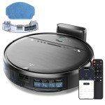 SHELIKI Robot Vacuum and Mop, 2-in-1 Robotic Vacuums Cleaner with Smart Max Strong Suction, WiFi/App/Alexa Voice Control, Obstacle Avoidance, for Pet Hair, Carpets and More