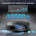SHELIKI Robot Vacuum and Mop, 2-in-1 Robotic Vacuums Cleaner with Smart Max Strong Suction, WiFi/App/Alexa Voice Control, Obstacle Avoidance, for Pet Hair, Carpets and More