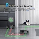 SHELIKI Robot Vacuum and Mop, 2-in-1 Robotic Vacuums Cleaner with Smart Max Strong Suction, WiFi/App/Alexa Voice Control, Obstacle Avoidance, for Pet Hair, Carpets and More
