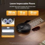 roborock QV 35S Robot Vacuum and Mop, All-in-one Vacuum Cleaner, 10,000Pa Powerful Suction, Self Emptying & Refilling, Self Mop Washing & Air Drying, Anti-Tangle Brushes for Home, Pet Hairs, Black