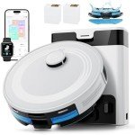 Lefant LiDAR Robot Vacuum and Mop, 45-Day Self-Emptying, 190° PSD Obstacle Avoidance, Customized Cleaning, Multi-Floor Mapping, 5500Pa Strong Suction, 140 Min Runtime, WiFi/App/Alexa, M2 Pro