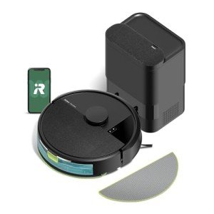 iRobot Roomba 104 Robot Vacuum & Mop - Self-Empties for 75 Days (Over 10 Weeks), Strong Power-Lifting Suction, Vacuums All Floors, Mops Hard Floors, LiDAR Smart Navigation Mapping, Cleans in Neat Rows