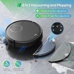 UMMUND Robot Vacuum and Mop Combo, 2 in 1 Mopping Robotic Vacuum Cleaner with Schedule, Wi-Fi/App/Remote, Max Suction 2000Pa, Self-Charging, Slim, Ideal for Hard Floor, Pet Hair, Low-Pile Carpet