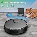 UMMUND Robot Vacuum and Mop Combo, 2 in 1 Mopping Robotic Vacuum Cleaner with Schedule, Wi-Fi/App/Remote, Max Suction 2000Pa, Self-Charging, Slim, Ideal for Hard Floor, Pet Hair, Low-Pile Carpet
