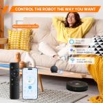 Robot Vacuum and Mop Combo : 3-in-1 Robotic Vacuum Cleaner, 2.87" Slim and 4000Pa Suction Robot Vacuum for Under Furniture/Beds, Smart Navigation, App/Alexa Control for Hard Floors & Low-Pile Rugs
