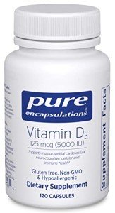 Pure Encapsulations Vitamin D3 125 mcg - 120 Capsules