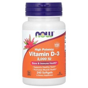 NOW FOODS Vitamin D-3 2000 IU – 240 Softgels